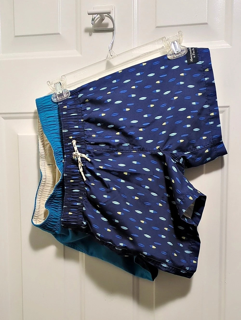 Abercrombie & Fitch Boys Size 7/8 Swim Trunks Set Blue Patterned